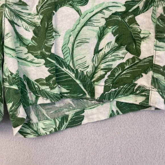 Old Navy LINEN Blend Tropical Shorts Womens 6 Floral Green Summer Lightweight - Picture 8 of 10